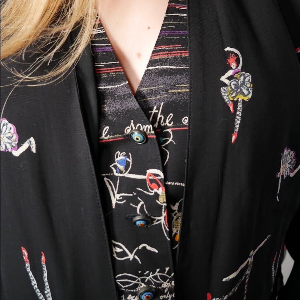 Platinum Dorothy Schoelen 80s Art-to-Wear Jacket De